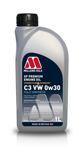 Millers Xf Premium C3 Vw 0W30 1L Millers Oils