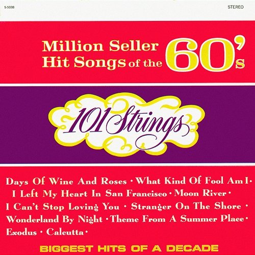 Million Seller Hit Songs of the 60s 101 Strings Orchestra