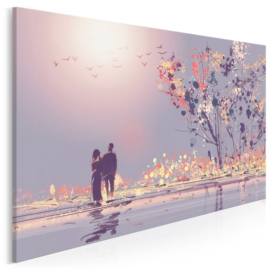 Miłosne manewry - nowoczesny obraz na płótnie - 120x80 cm VAKU-DSGN Nowoczesne obrazy