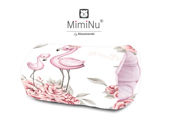 MimiNu by Kieczmerski, Mufka do karmienia i noszenia dziecka, peonie, biało-różowa MimiNu by Kieczmerski
