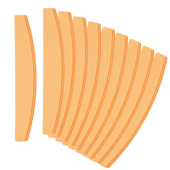 MIMO by Tools For Beauty, Dwustronna polerka do paznokci o kształcie łódki - pomarańczowa 100/180 , 10 szt. Tools For Beauty
