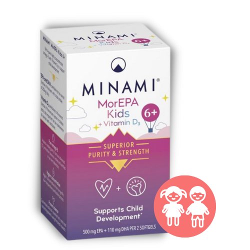Minami, MorEPA Kids + Vitamin D3, 60 kaps. Minami
