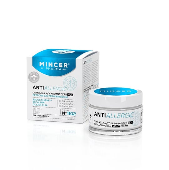 Mincer Pharma, Anti Allergic, krem odmładzający na dzień do cery wrażliwej nr 1102, 50 ml Mincer Pharma