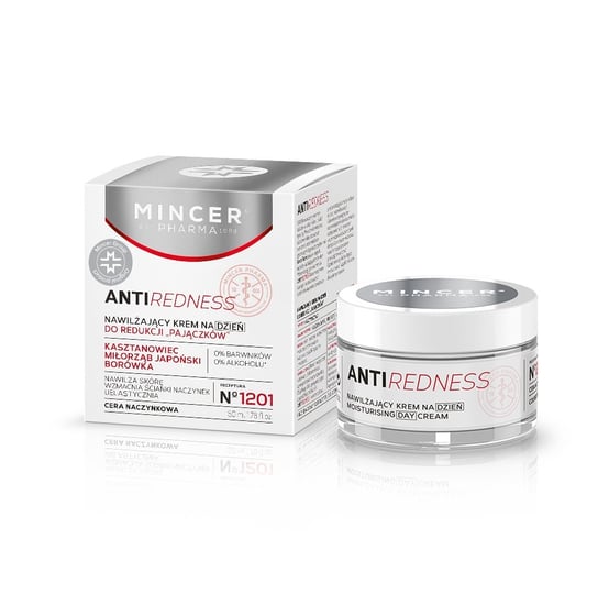 Mincer Pharma, Anti-Redness, krem nawilżający do redukcji pajączków na dzień, 50 ml Mincer Pharma