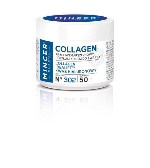 Mincer Pharma, Collagen 50+, krem półtłusty przeciwzmarszczkowy nr 302, 50 ml Mincer Pharma