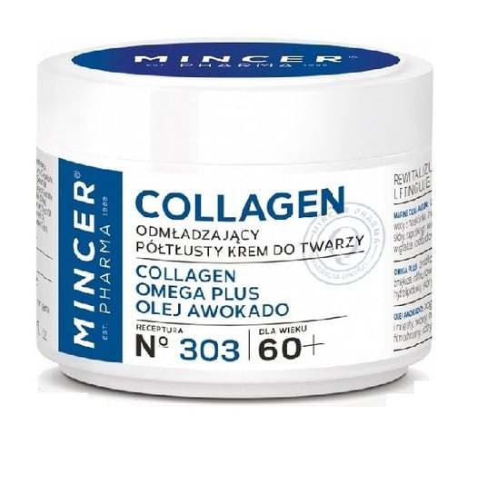 Mincer Pharma, Collagen 60+, krem półtłusty odmładzający nr 303, 50 ml Mincer Pharma