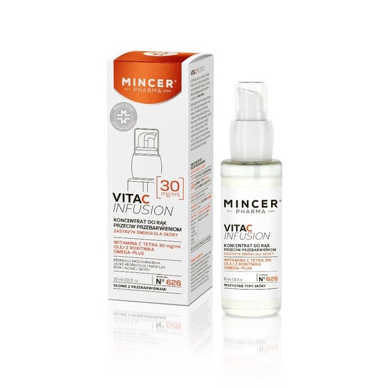 Mincer Pharma, Vita C Infusion, koncentrat do rąk przeciw przebarwieniom nr 626, 30 ml Mincer Pharma