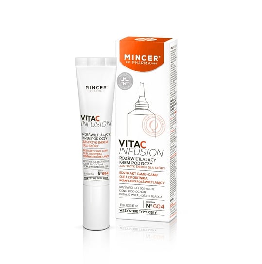 Mincer Pharma, Vita C Infusion, krem rozświetlający pod oczy nr 604, 15 ml Mincer Pharma