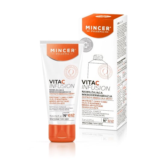 Mincer Pharma, Vita C Infusion, nawilżająca mikrodermabrazja nr 612, 75 ml Mincer Pharma