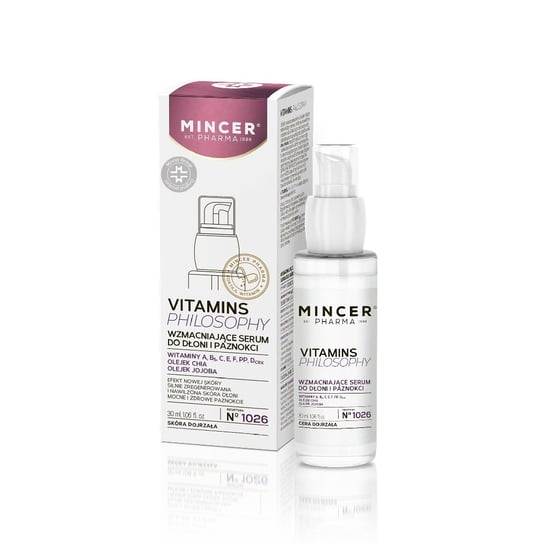 Mincer Pharma, Vitamins Philosophy, serum wzmacniające do dłoni i paznokci nr 1026, 30 ml Mincer Pharma