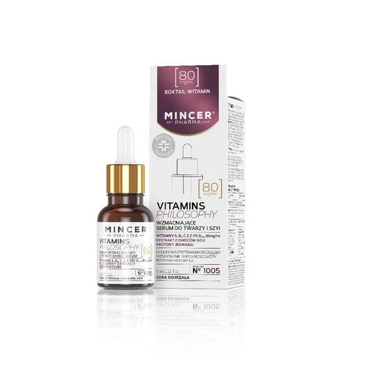 Mincer Pharma, Vitamins Philosophy, serum wzmacniające do twarzy i szyi nr 1005, 15 ml Mincer Pharma