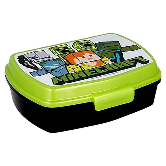 Minecraft Creeper, Zielono-czarna śniadaniówka, lunchbox Minecraft