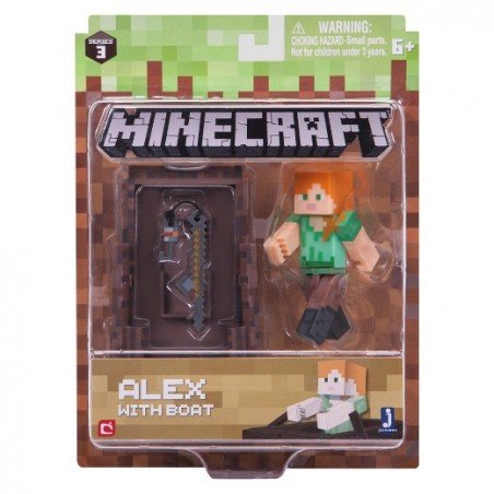 Minecraft, figurka Alex z łodzią JAZWARES