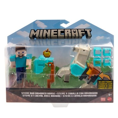 Minecraft, figurka, Armored Horse i Steve, HDV39 Minecraft