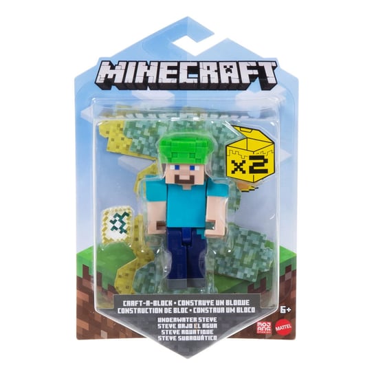 Minecraft, figurka podstawowa, Steve, Żółwi hełm Minecraft