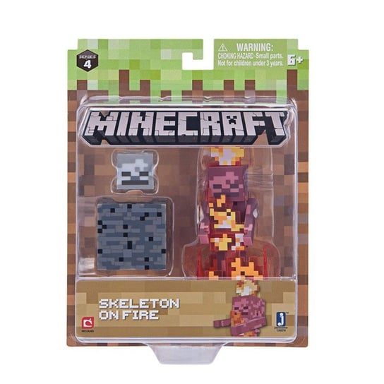 Minecraft, figurka Skeleton w ogniu Minecraft