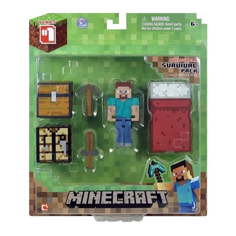 Minecraft, figurka Steve + akcesoria Minecraft