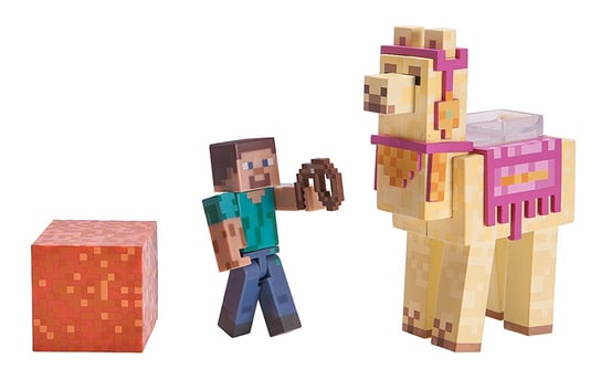 Minecraft, figurki Steve i Lama Minecraft