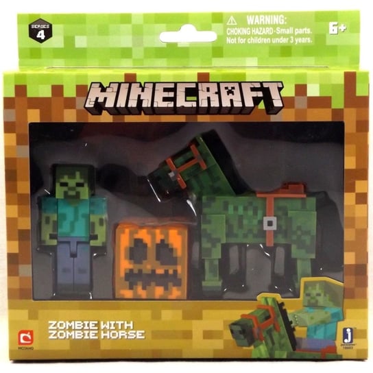 Minecraft, figurki Zombie z koniem, zestaw JAZWARES