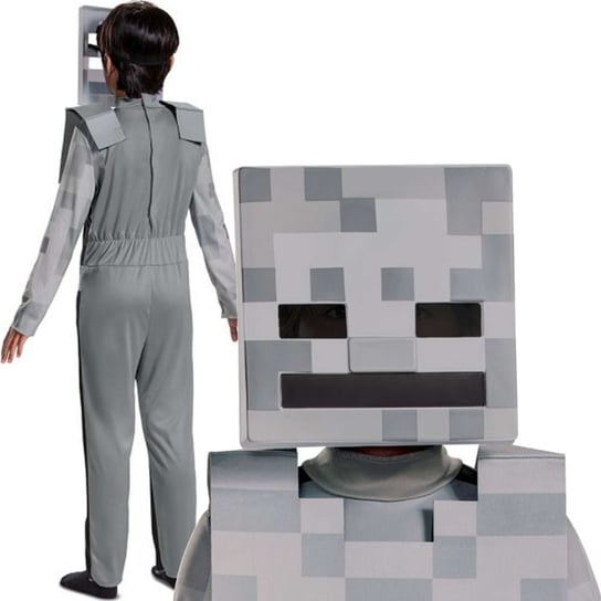 Minecraft kostium Halloween, strój karnawałowy Skeleton Biały Szkielet 109-126 cm (4-6 lat) Disguise