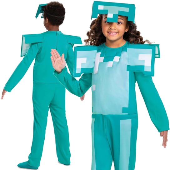 Minecraft kostium, strój karnawałowy diamentowa zbroja 109-126 cm (4-6 lat) GoDan