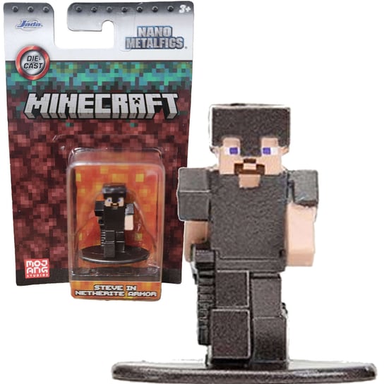 Minecraft Metalowa Figurka Kolekcjonerska Steve In Netherite Armor Nano Metalfigs 4 Cm Jada Jada