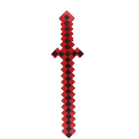 MINECRAFT Miecz ze światłem i z dźwiękiem pixelowy czerwony WKS