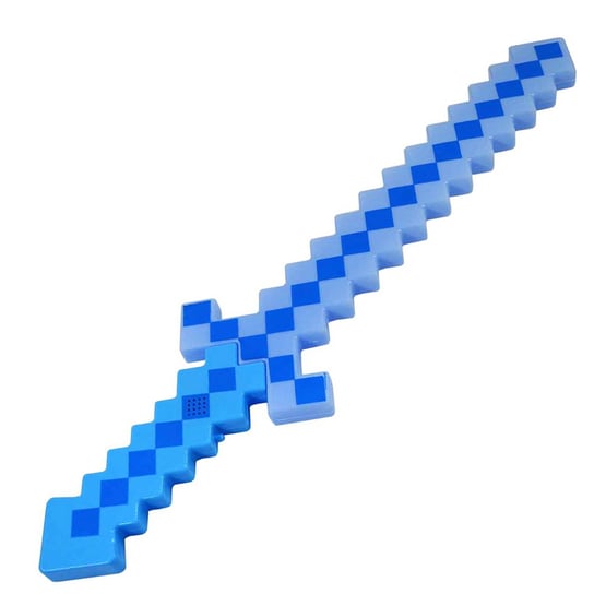 MINECRAFT Miecz ze światłem i z dźwiękiem pixelowy niebieski WKS