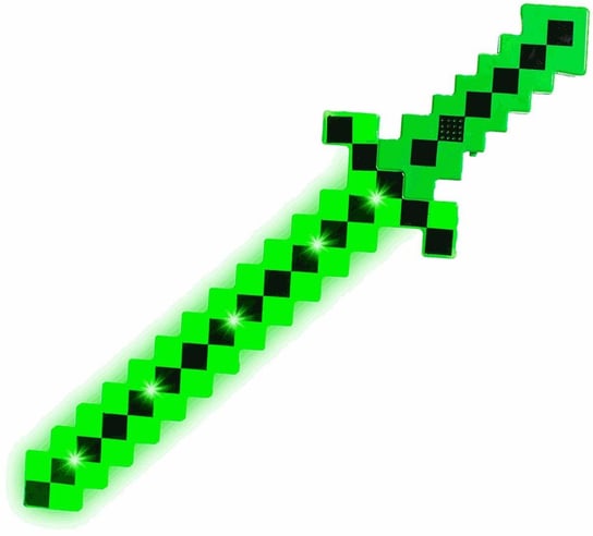 MINECRAFT Miecz ze światłem i z dźwiękiem pixelowy zielony WKS