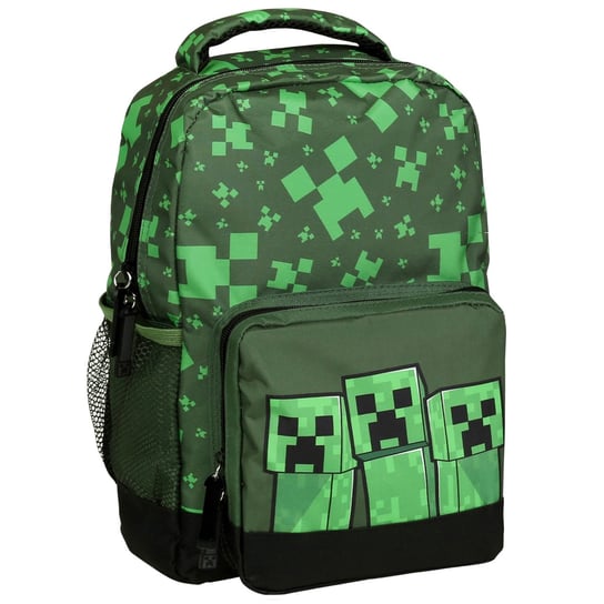 Minecraft Miękki plecak szkolny dla chłopca, zielony plecak 36x27x12 cm Uniwersalny Minecraft