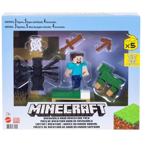 Minecraft Overworld Adventure Pack Steve, Figurki Mattel Mattel