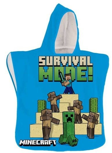 Minecraft Ręcznik Dziecięcy Kąpielowy Poncho Arditex