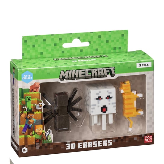 MINECRAFT S1 3D ERASERS FIGURE - 3 PACK VER.A Minecraft