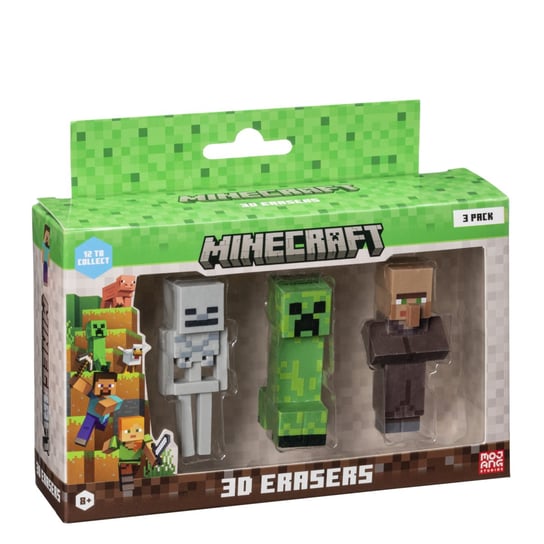 Minecraft S1 3D Erasers Figure - 3 Pack Ver.D Minecraft