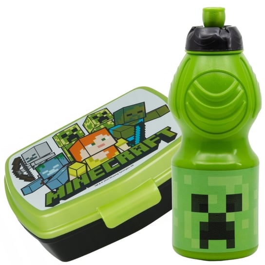 Minecraft Śniadaniówka Lunch Box + Bidon 410Ml Inna marka