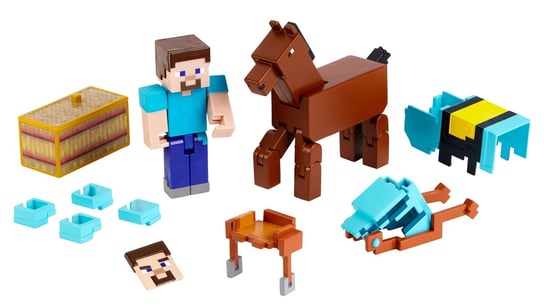 Minecraft, zestaw figurek Steve & Armored Horse, GLC78 Minecraft