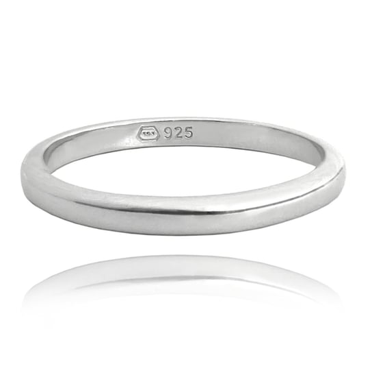 MINET Minimalistyczny srebrny pierścien ślubny rozmiar 16 MINET