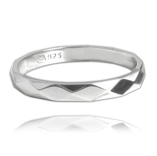 MINET Minimalistyczny srebrny pierścien ślubny rozmiar 16 MINET