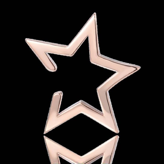 MINET Rose gold srebrna nausznica EAR CUFF STAR MINET