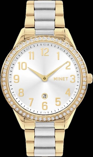 MINET Srebrno-złoty damski zegarek AVENUE z cyframi Inna marka