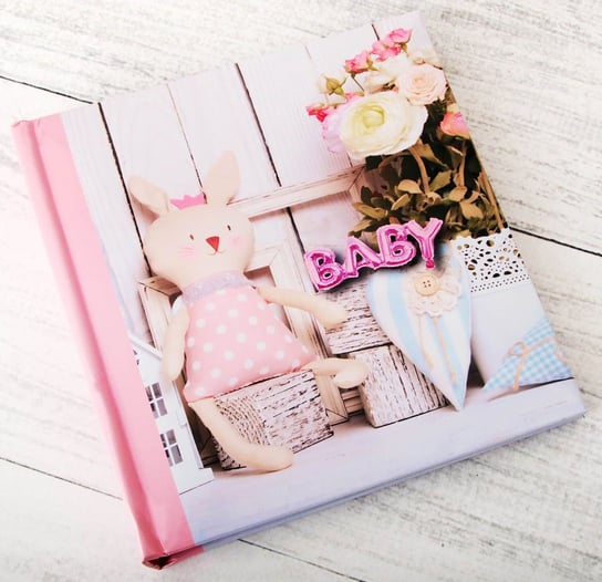 Mini album na zdjęcia dziecka wsuwany 50 zdjęć 10x15 różowy FANDY