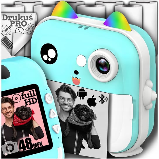 MINI DRUKARKA TERMICZNA PRO APARAT NATYCHMIASTOWY + 10 ROLEK DODATKOWO NETBUY