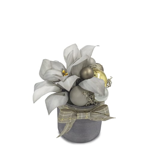 Mini Flowerbox Silver Srebrne Kwiaty Ozdoba Dekoracja Domu Pomysł Na Prezent Świąteczny / Aspen Art Osikowa Dolina