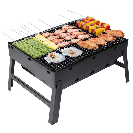 Mini Grill Węglowy Turystyczny Przenośny Walizka EliteHoff