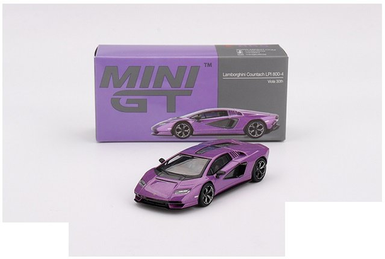 Modèle Réduit Lamborghini Countach LPI 800-4 Violet 30th - Mini GT 1:64, Neuf