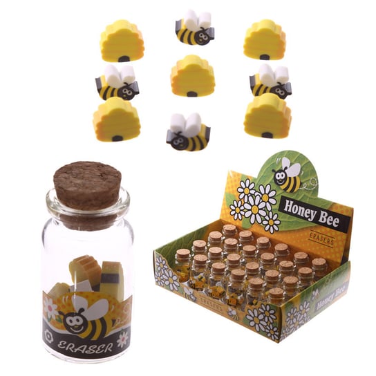 Mini-gumki do ścierania, pszczółki w słoiczku Kemis - House of Gadgets