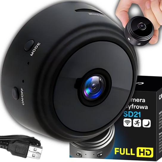 Mini kamera szpiegowska MONITORING detekcja ukryta kamerka smart WIFI HD SD21 LOGIT