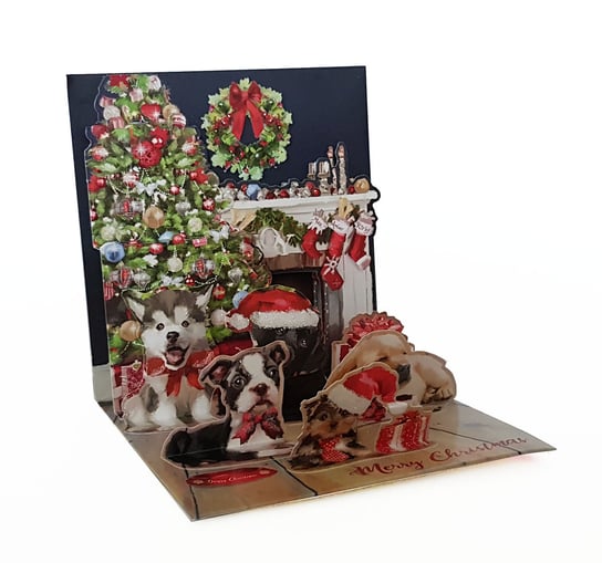 Mini karnet świąteczny, Christmas Puppies, Tr313 sydor