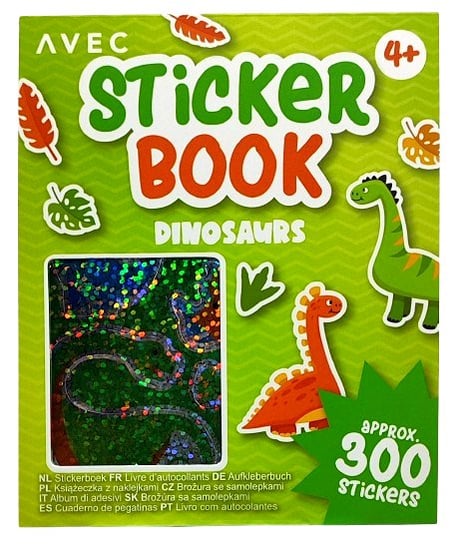 Mini książeczka z naklejkami - Dinozaury. 300 szt. Inna marka