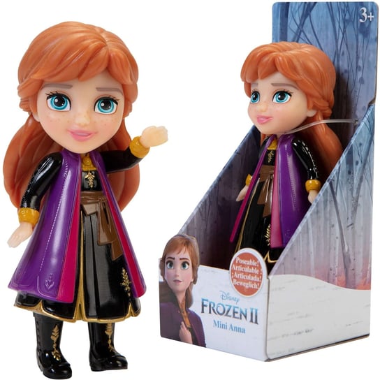 Mini lalka Frozen II Anna w fioletowo-czarnej sukience Jakks Pacific